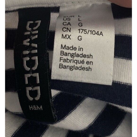 H&M Divided Cropped Women`s Top Embellished Long Sleeve Crewneck  Tee Blouse L - Picture 7 of 7